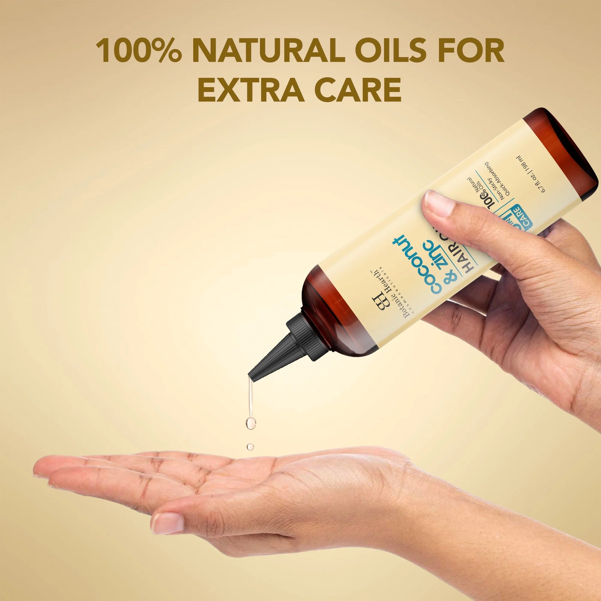 Coconut & Zinc Pyrithione Hair Oil (6.7 Fl Oz) | Moisturizing and Nourishing Hair Treatment for Dry Scalp and Healthy-Looking Hair | Paraben Free | Suitable for All Hair Types