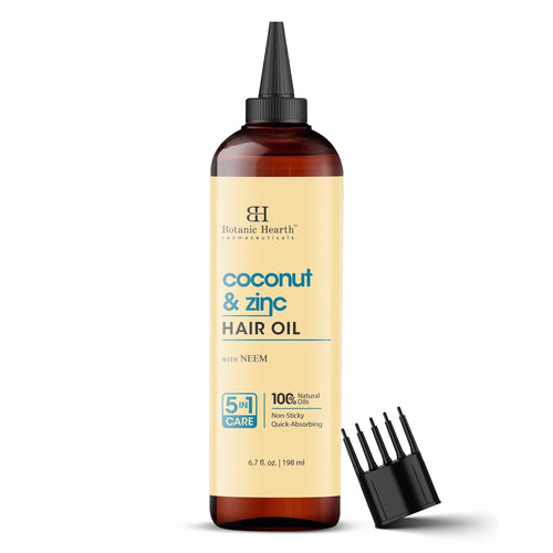 Coconut & Zinc Pyrithione Hair Oil (6.7 Fl Oz) | Moisturizing and Nourishing Hair Treatment for Dry Scalp and Healthy-Looking Hair | Paraben Free | Suitable for All Hair Types